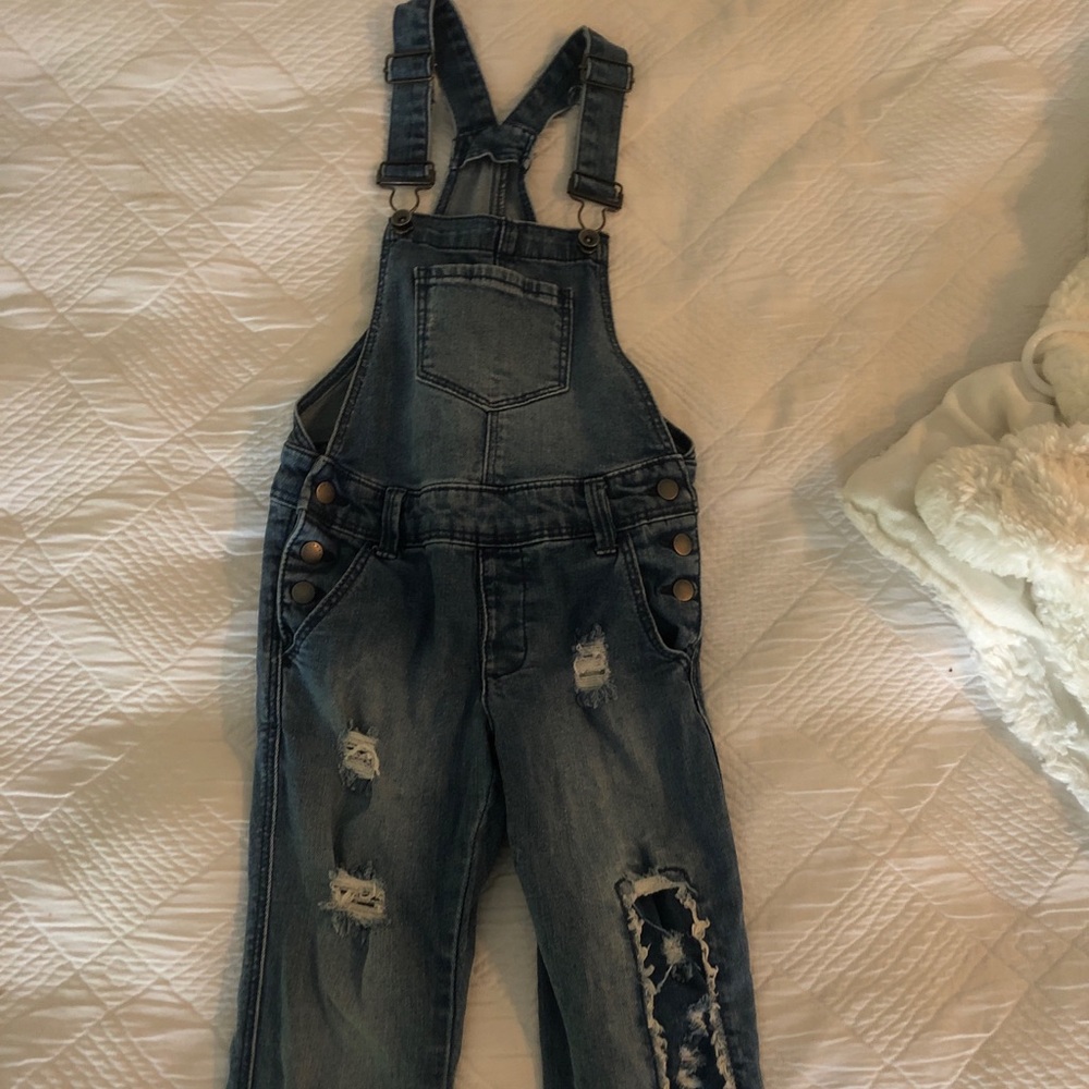 Roxy distresses girls overalls size 4